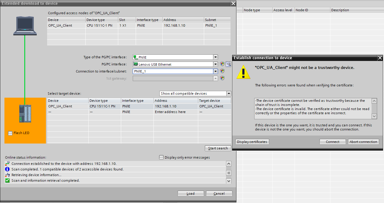 client connect device